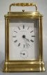 A fine brass gorge case carriage clock, striking and alarm, LeRoy & Fils, circa 1870.